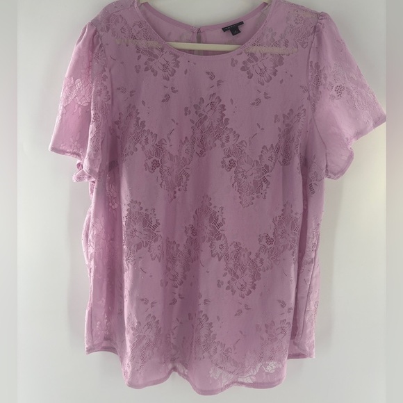 Torrid Lavender Lace Blouse - Picture 4 of 13